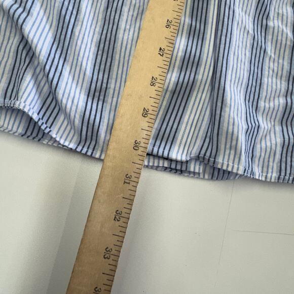 Tommy Hilfiger Shirt Men X Large 17 32-33 Blue White Striped Button Down Vintage - Picture 5 of 6